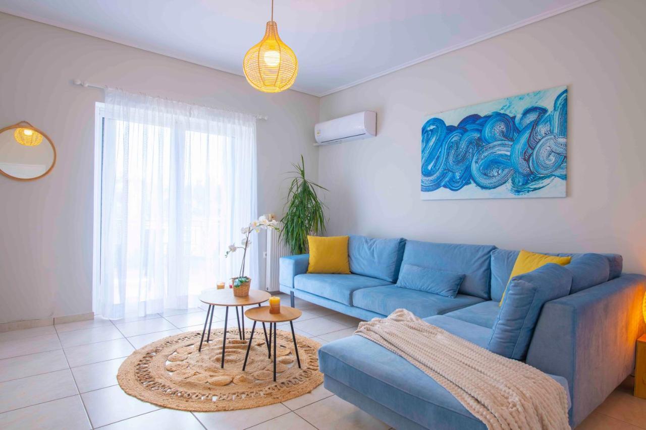 Kima: Relaxing Beach Home Next To Sparkling Waters Néa Mákri Exterior foto